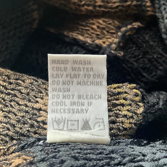 Curio New York Art to Wear Layering Tunic Sweater Lagenlook Black Green XL - Picture 8 of 10